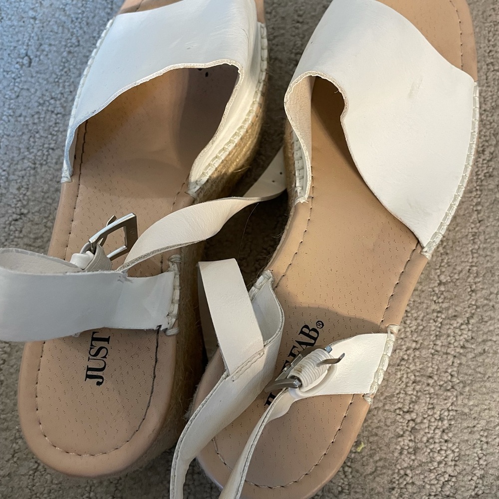 White platform espadrilles